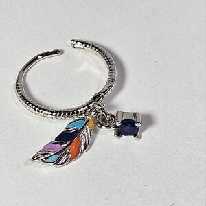 Sterling Silver Tribal Feather Earrings